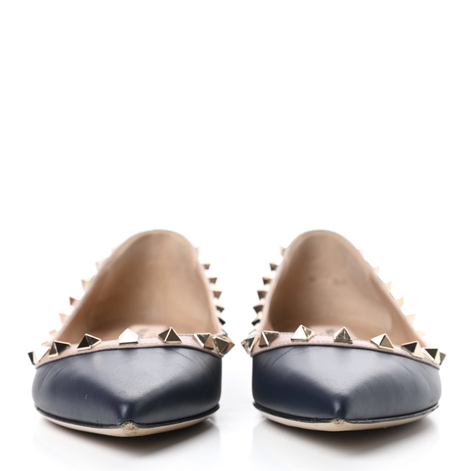 Valentino Garavani Nappa Rockstud Ballerina Flats 35 Marine Poudre 2 of 15