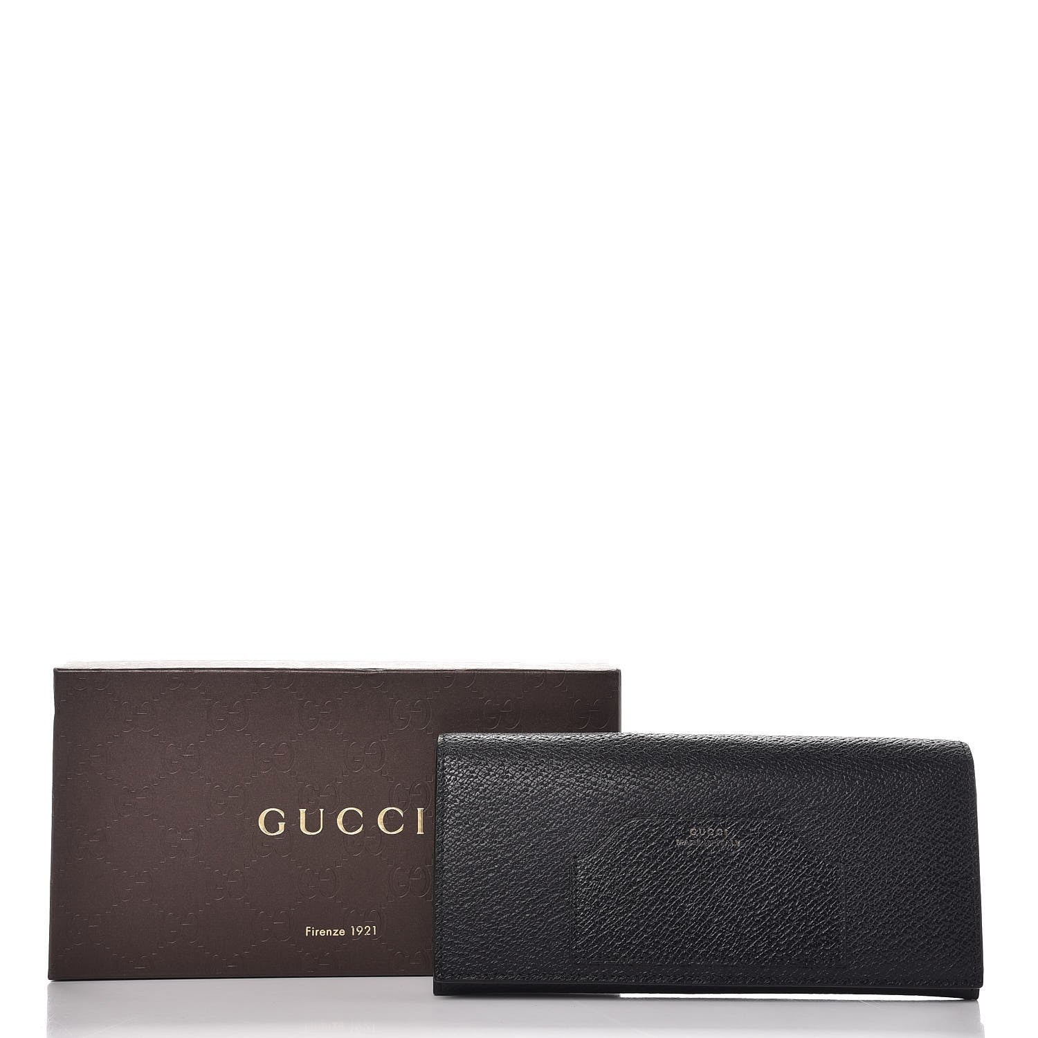 Gucci Calfskin Dandy New Chester Continental Flap Wallet Black 9 of 9