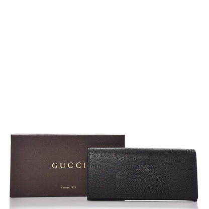 Gucci Calfskin Dandy New Chester Continental Flap Wallet Black 9 of 9