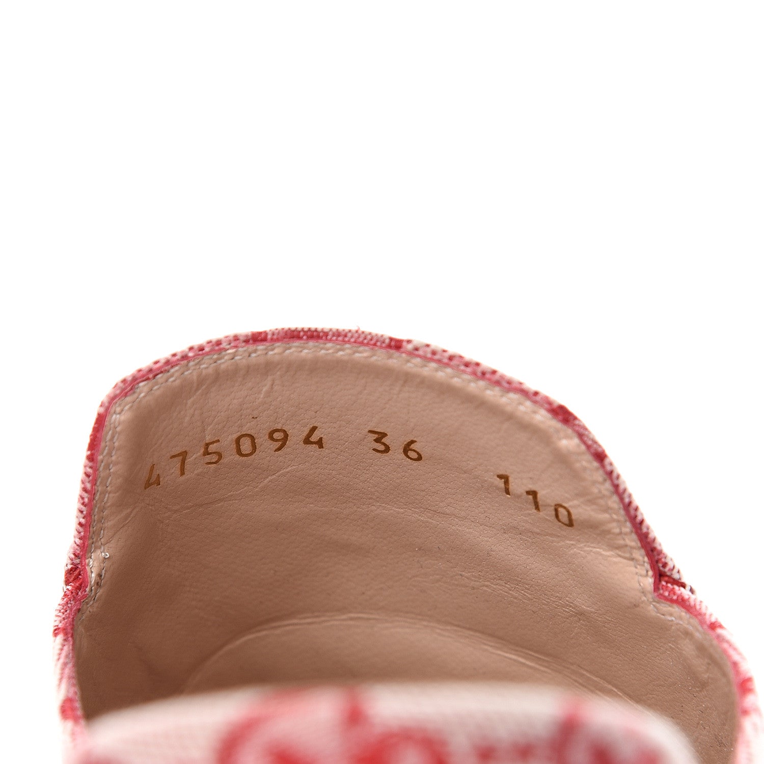Gucci Canvas GG Monogram Horsebit Womens Princetown Slippers 36 Gardenia Hibiscus Red 9 of 11