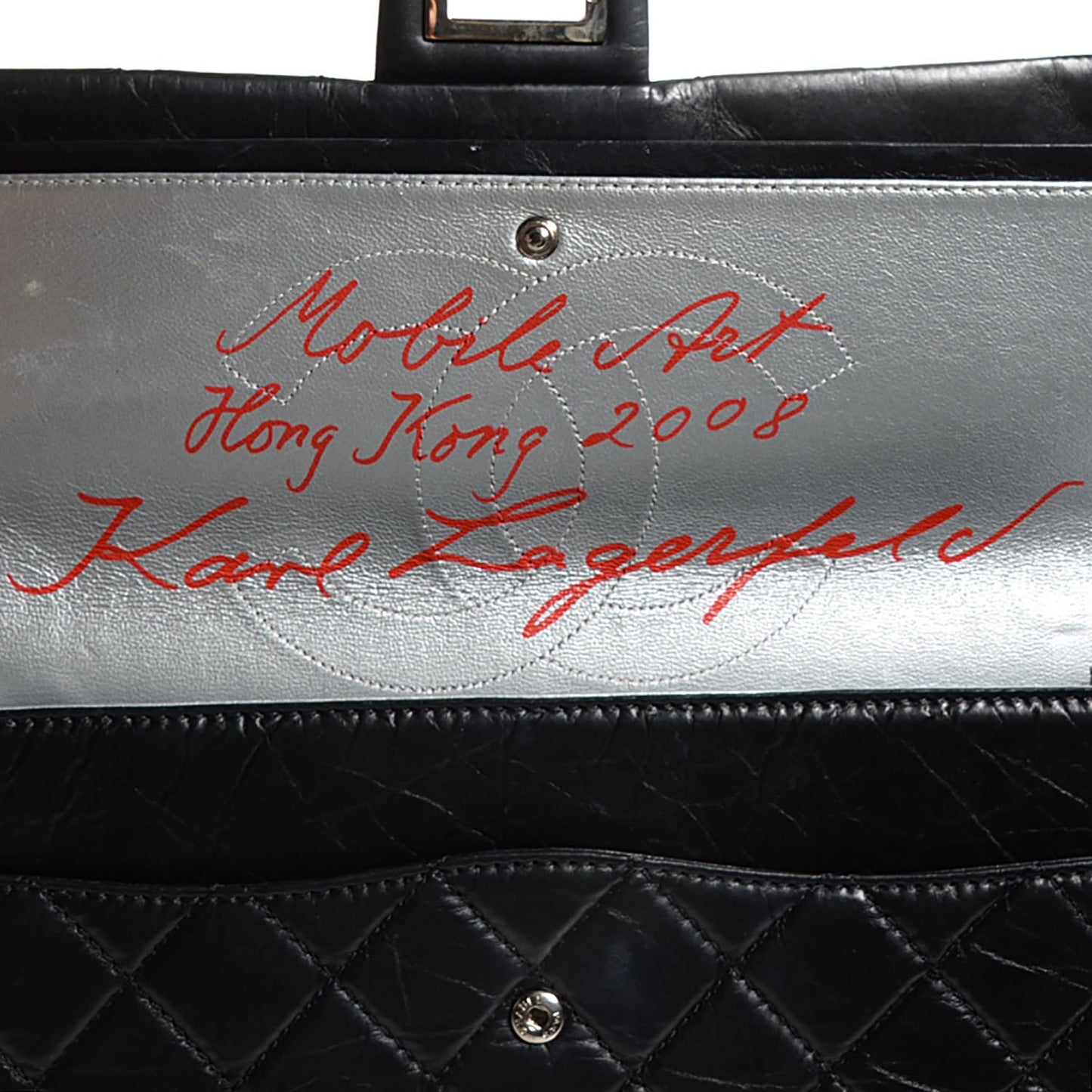 Aged Calfskin Mobile Art 2.55 Reissue Flap 228 Black