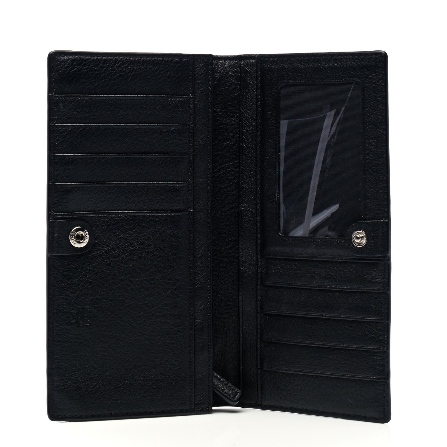 MCM Calfskin Ottomar Large Klara Two Fold Wallet Black 3 of 4
