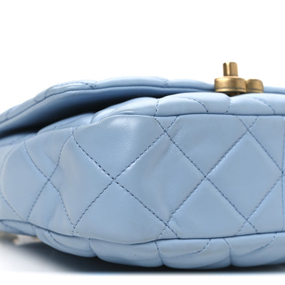 Chanel Lambskin Quilted Small Lacquered Chain Flap Light Blue 8 of 9