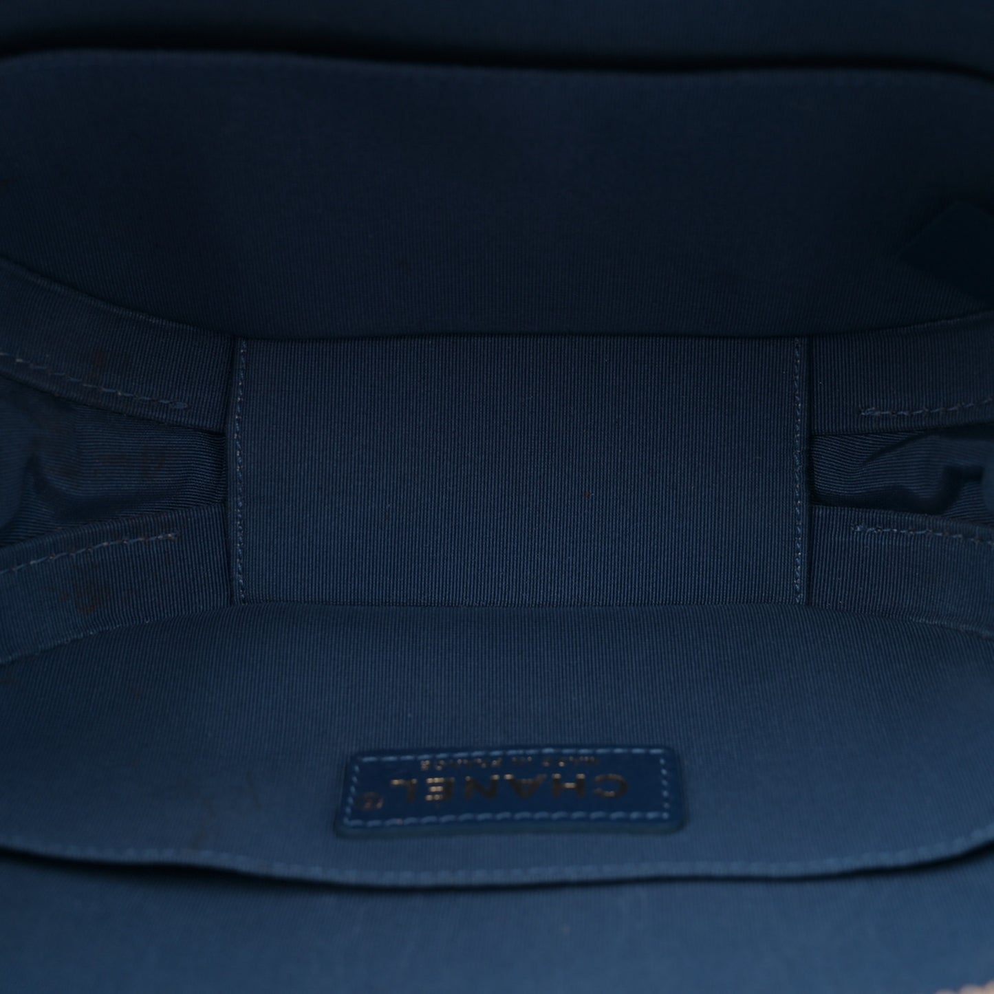 Calfskin Stitched Vanity Case White Blue