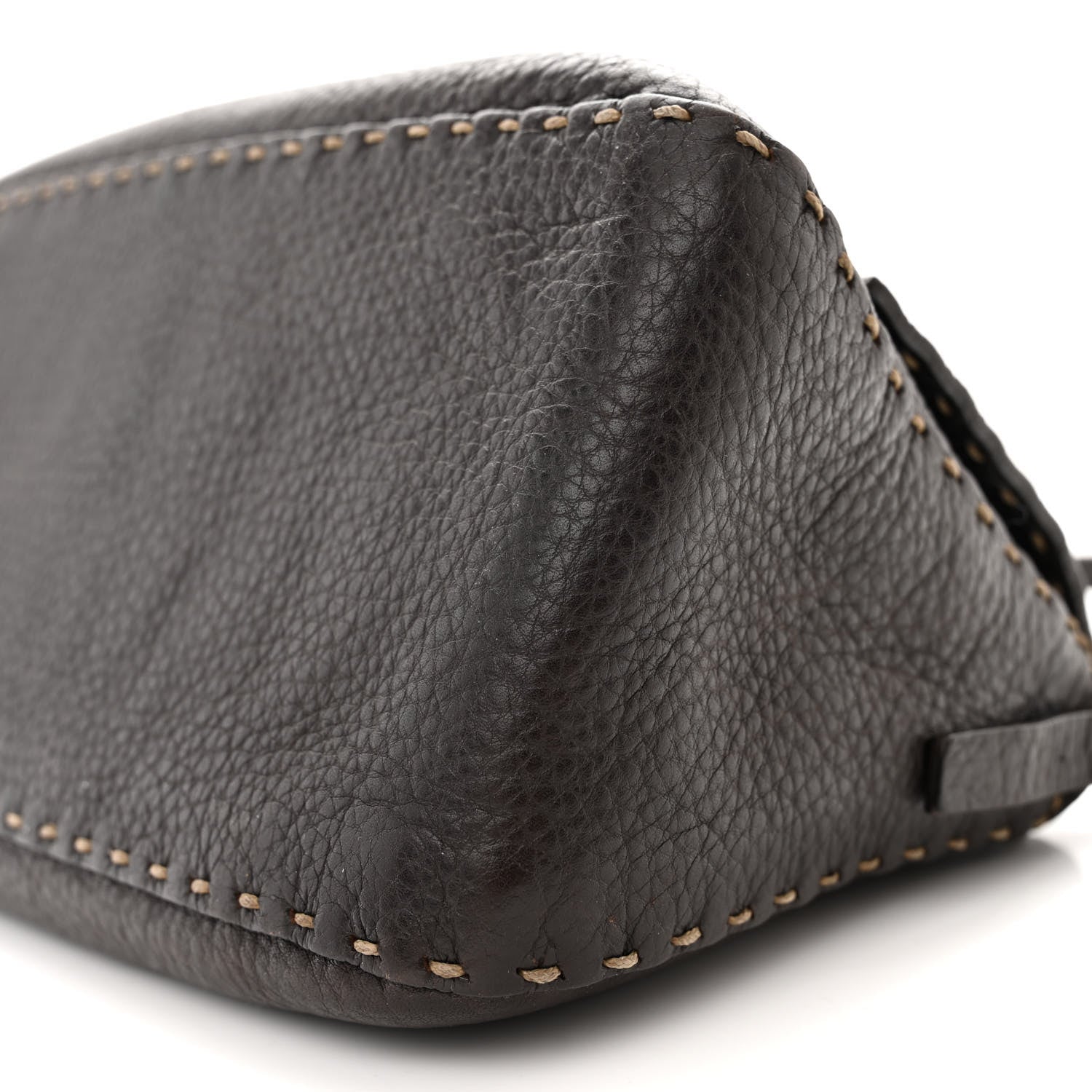 Fendi Calfskin Romano Selleria Baguette Brown 9 of 12
