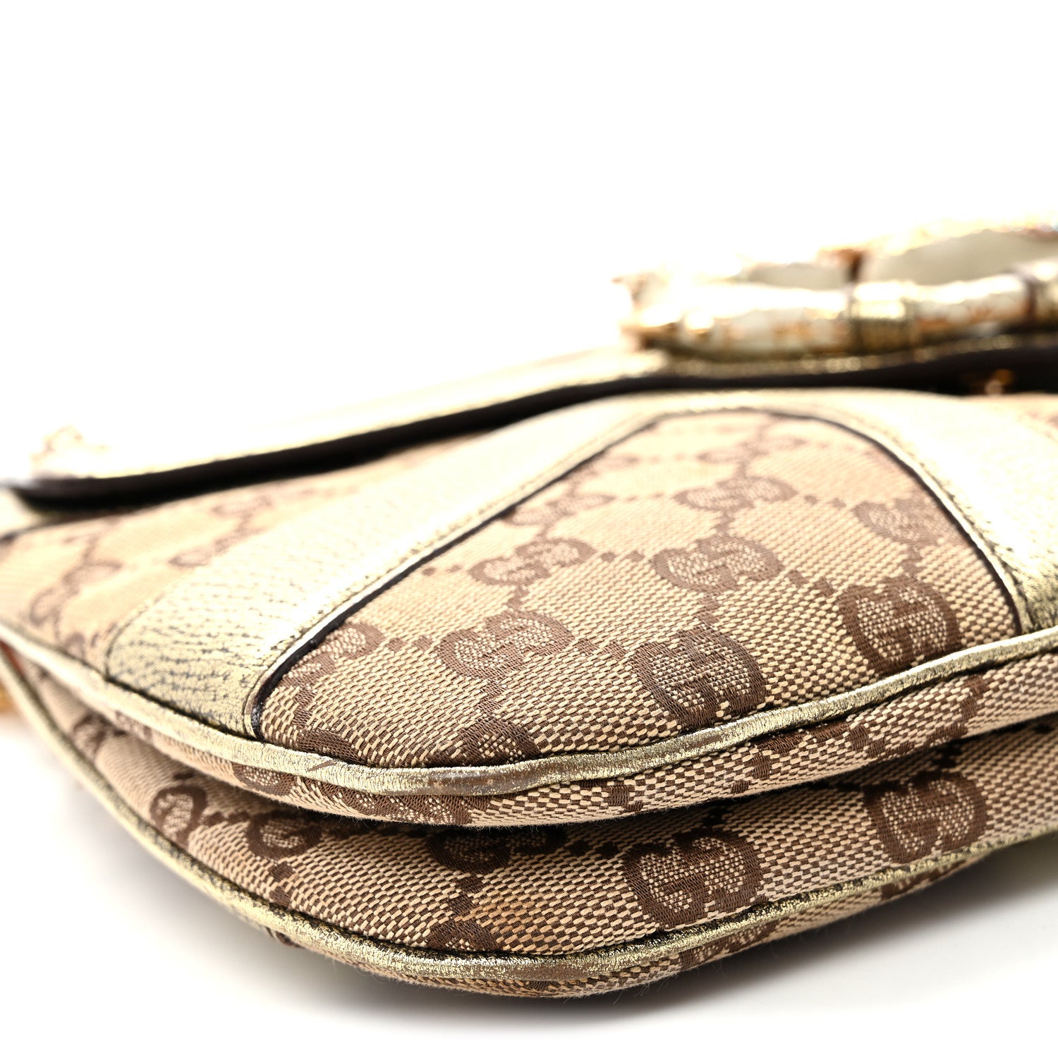Gucci Monogram Tom Ford Jeweled Dragon Bag Gold 10 of 12