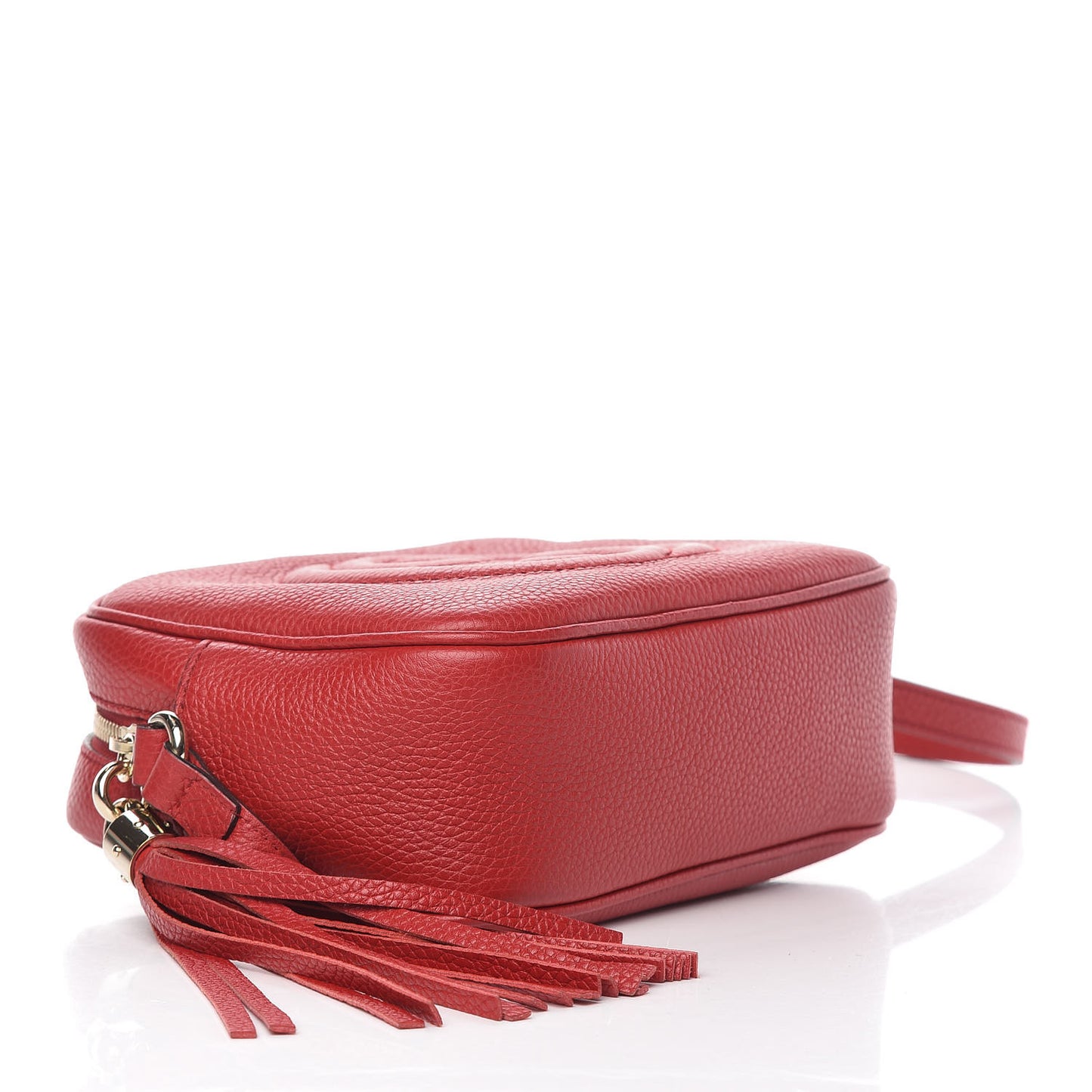 Pebbled Calfskin Small Soho Disco Bag Tabasco Red