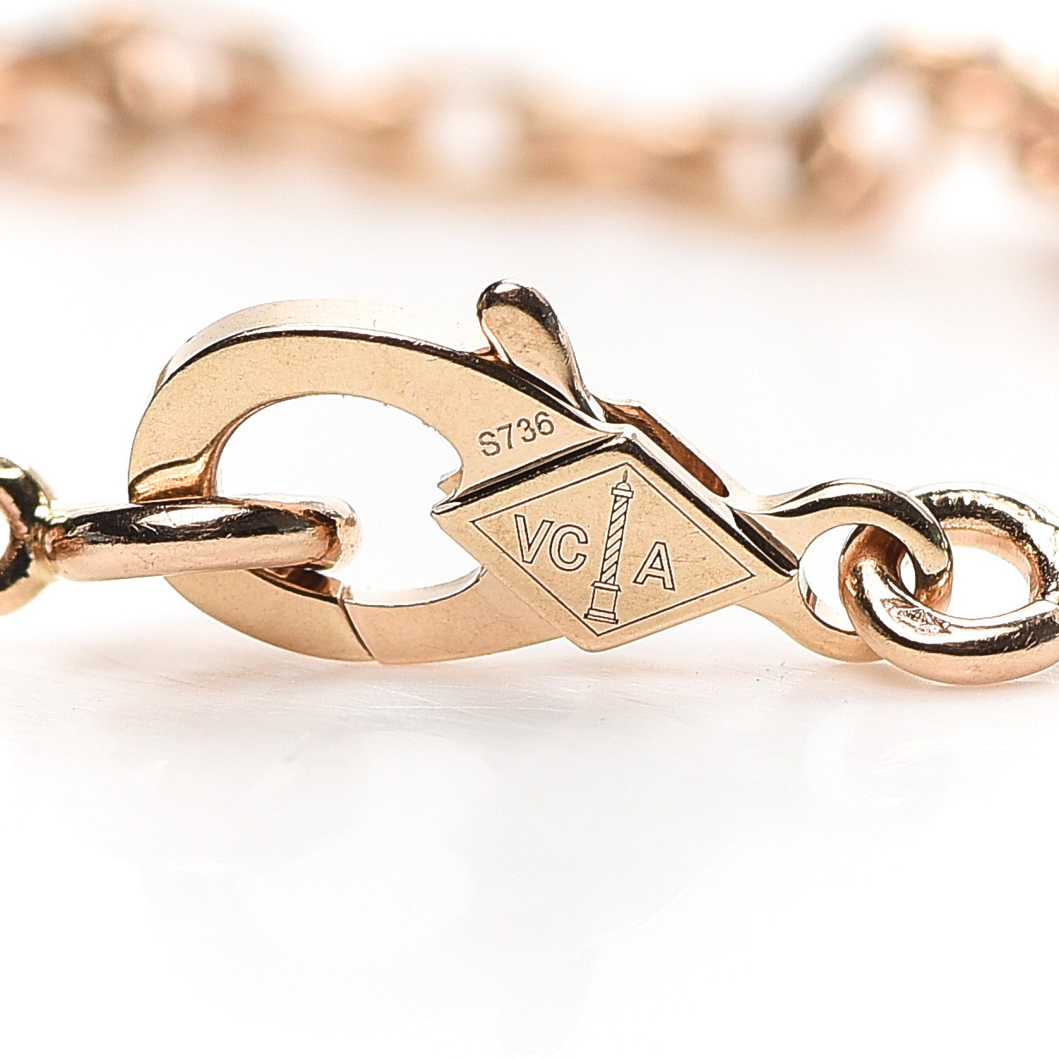 Van Cleef & Arpels 18K Rose Gold 5 Motifs Vintage Alhambra Bracelet 4 of 5