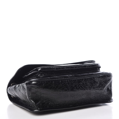 Saint Laurent Crinkled Calfskin Matelasse Monogram Medium Niki Chain Satchel Black 4 of 9