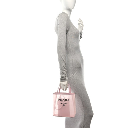 Prada Sequin Mesh Small Tote Bag Pink 2 of 13
