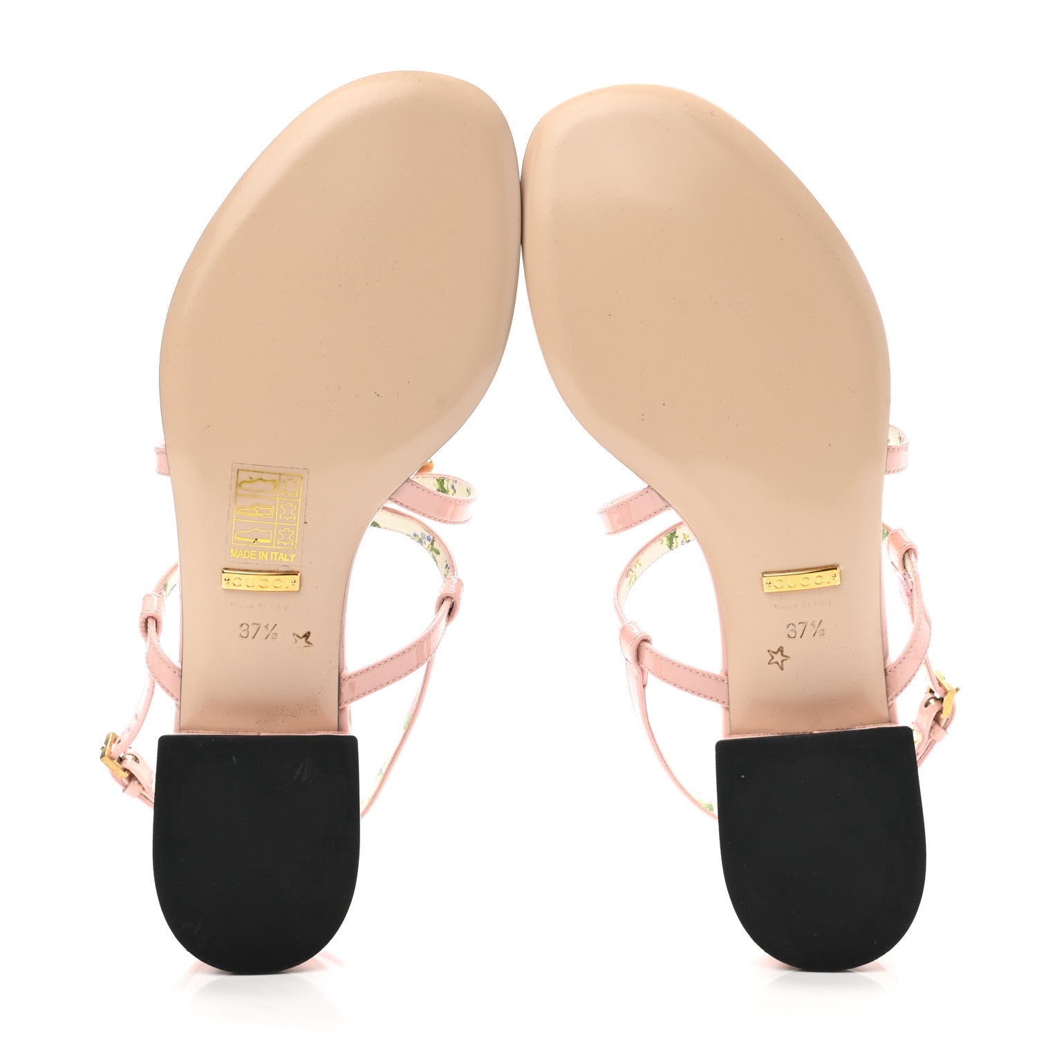 Gucci Patent Bee Thong Sandal 37.5 Perfect Pink 5 of 7