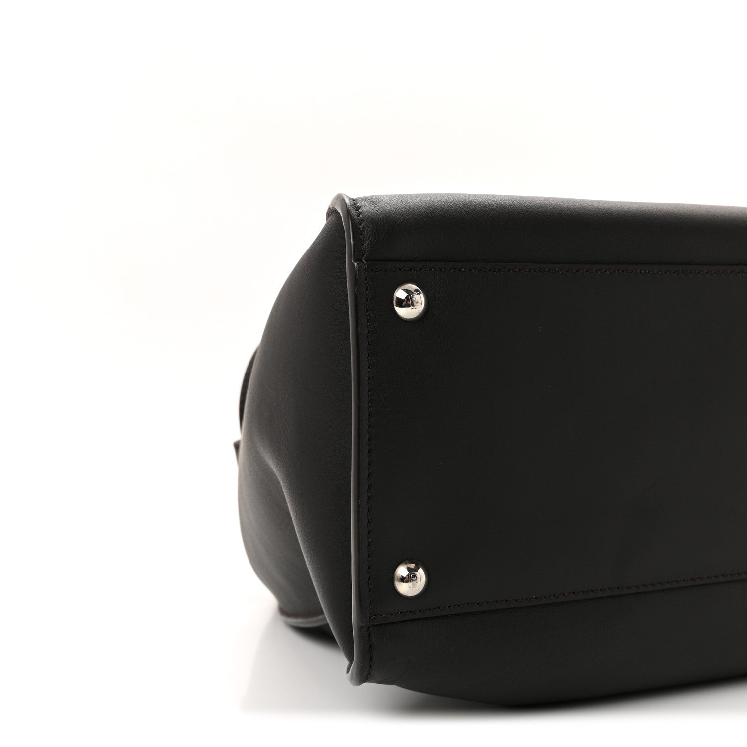 Fendi Vitello Seta Shearling FF 1974 Large Peekaboo X-Lite Brown 8 of 9