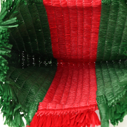 Gucci Raffia Linen Web Cestino Tote Bag Red Green 5 of 10