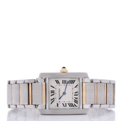 Cartier Stainless Steel 18K Yellow Gold 25mm Tank Francaise Quartz Watch 3 of 5