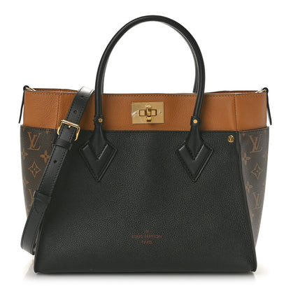Louis Vuitton Calfskin Monogram On My Side MM Black 1 of 9