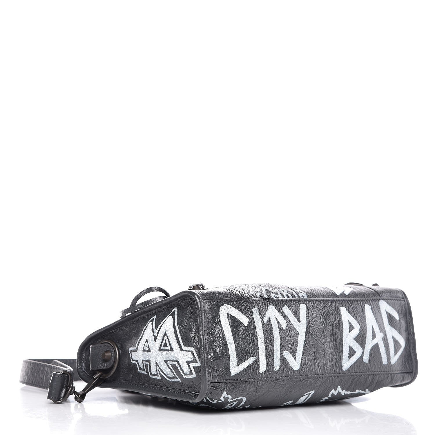 Balenciaga Agneau Arena Graffiti All Over Classic Hardware S City Gris Fossile White 4 of 7