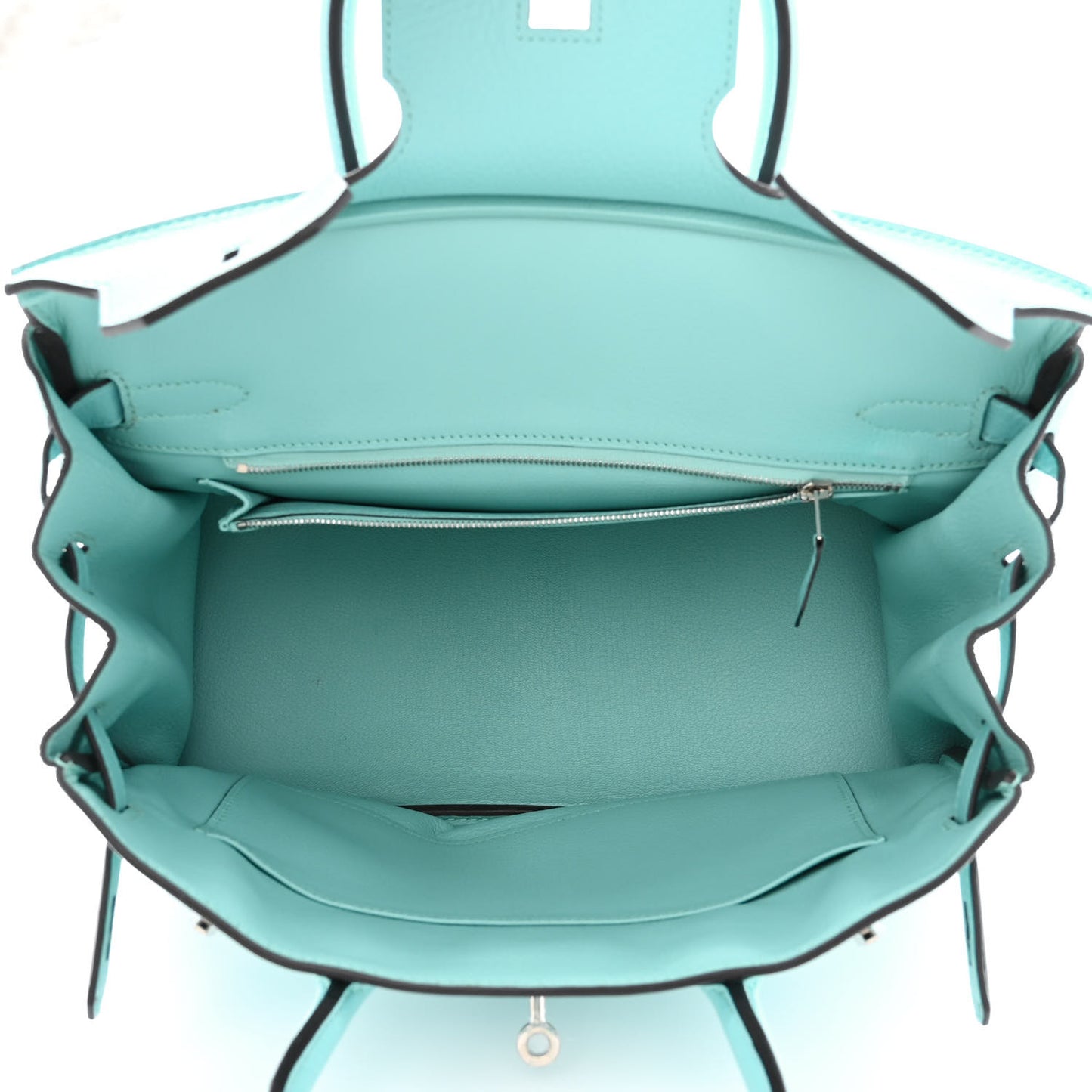 Taurillon Clemence Birkin 30 Bleu Atoll
