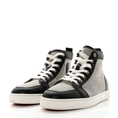 Christian Louboutin Canvas Rantus Mens Orlato Flat Sneakers 44 Black 3 of 9