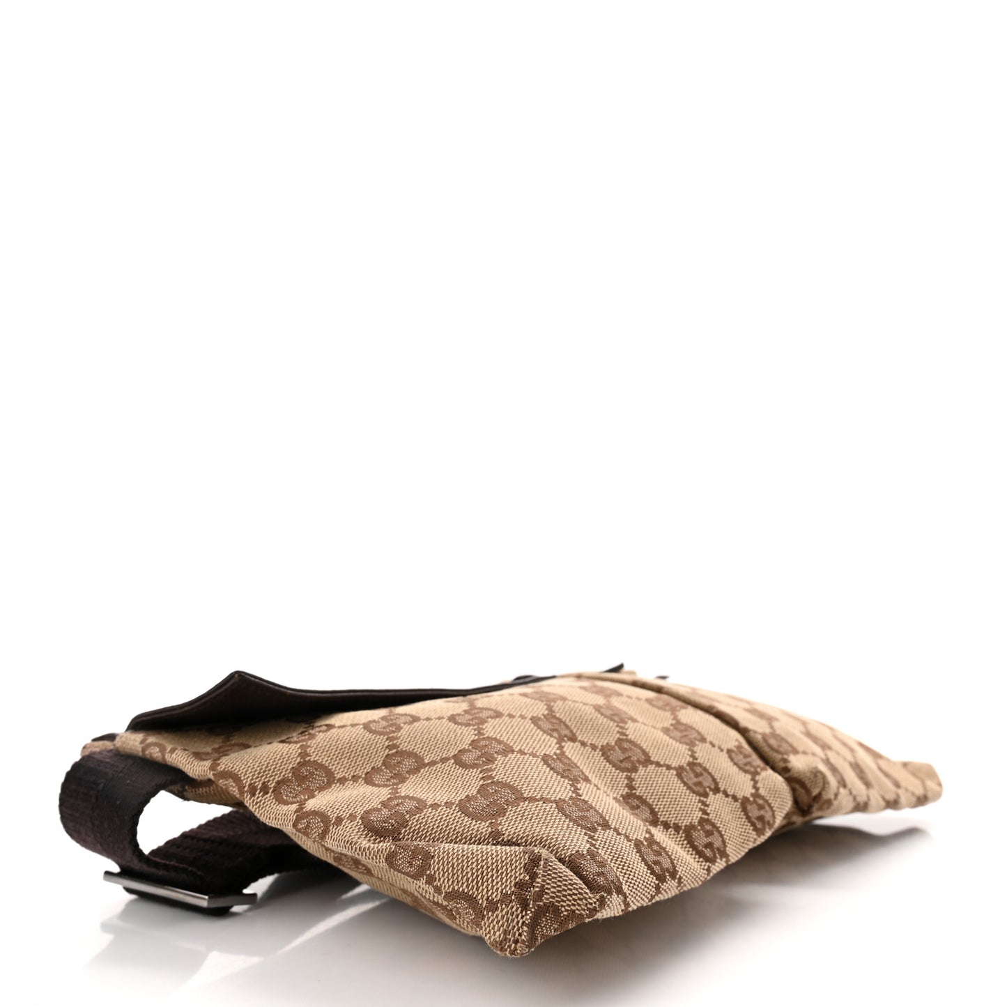 Monogram Double Pocket Belt Bag Dark Brown