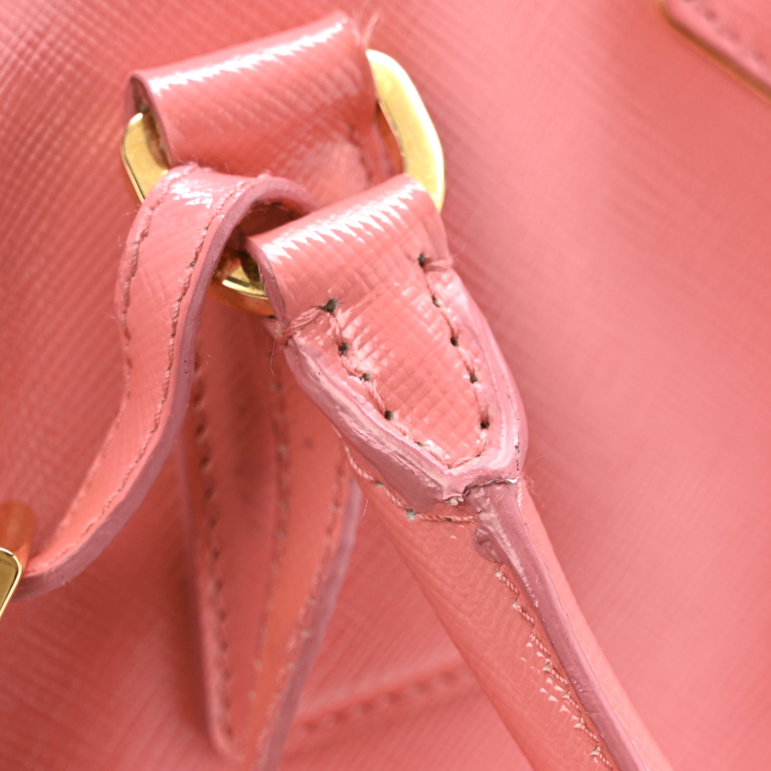 Prada Saffiano Vernice Galleria Shopping Tote Begonia 14 of 14