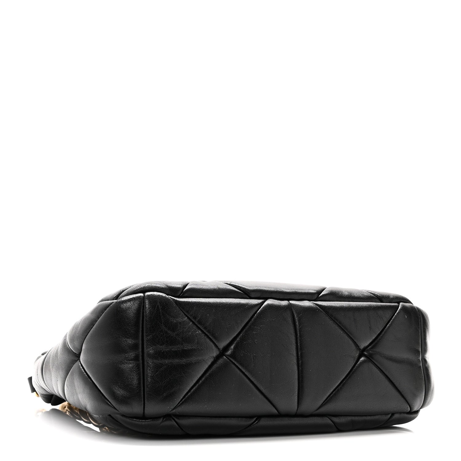 Prada Nappa Re-Nylon Triangle Quilted Patchwork System Shoulder Bag Black 4 of 9