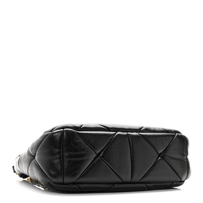 Prada Nappa Re-Nylon Triangle Quilted Patchwork System Shoulder Bag Black 4 of 9