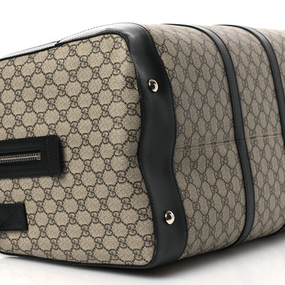 Gucci GG Supreme Monogram Selleria Calfskin Large Duffle Beige Ebony Black 9 of 10