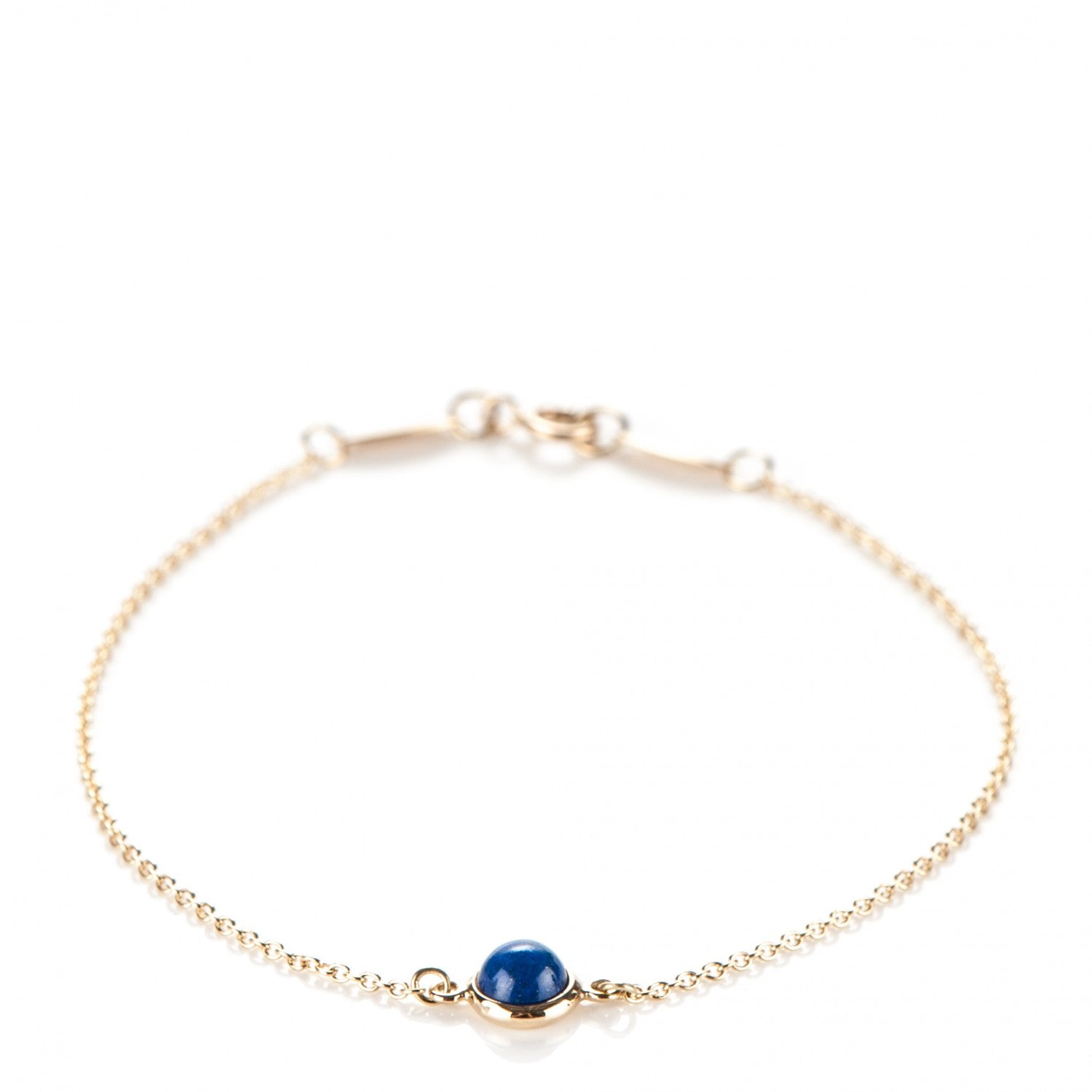 Tiffany 18K Yellow Gold Lapis Elsa Peretti Color By The Yard Bracelet 1 of 6
