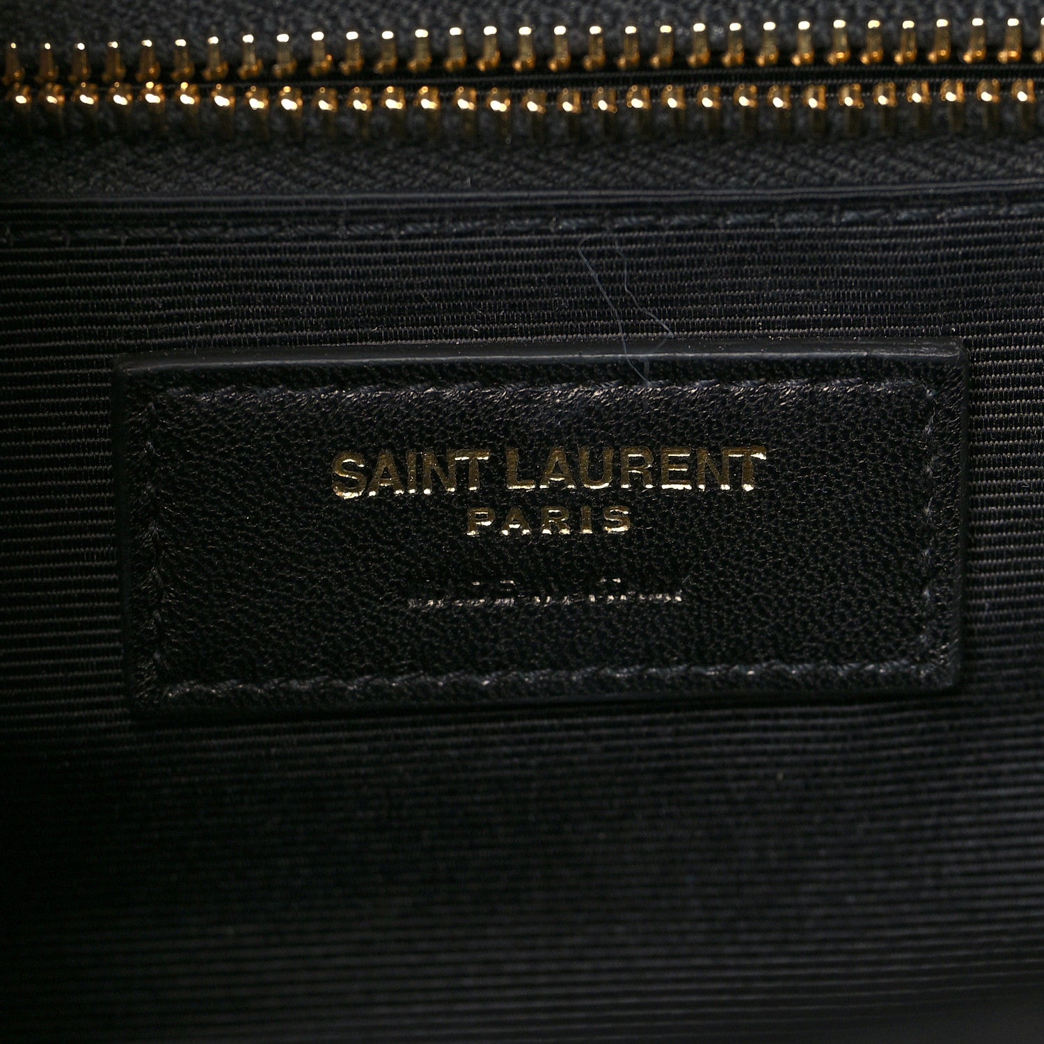 Saint Laurent Grain De Poudre Matelasse Chevron Large Monogram Satchel Black 6 of 10