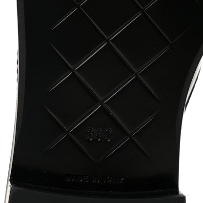 Chanel Patent Quilted CC Turnlock Loafers 38 Black 7 of 10