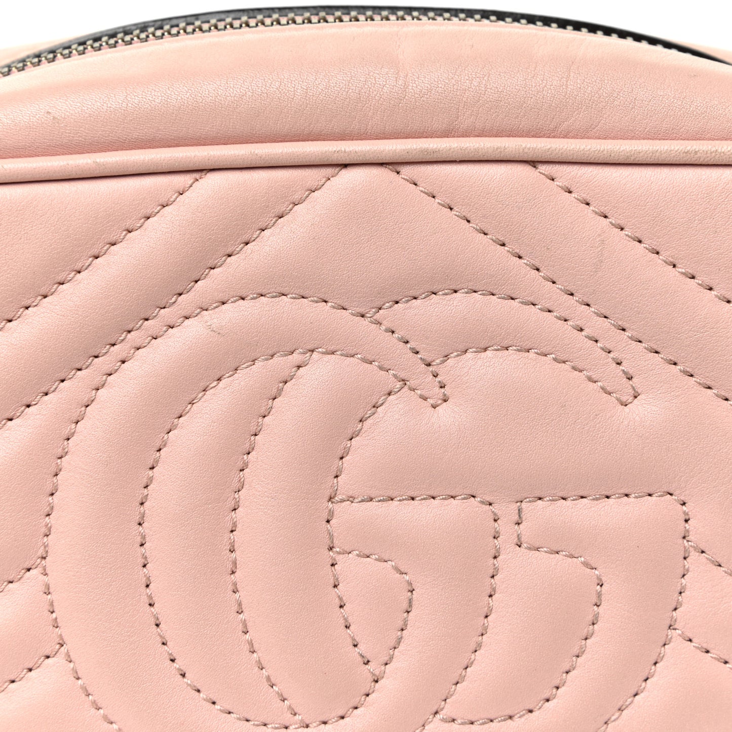Calfskin Matelasse Mini GG Marmont Chain Shoulder Bag Perfect Pink