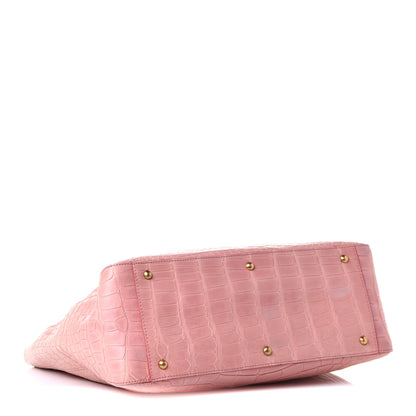 Fendi Alligator Large Twins Tote Pink 7 of 18