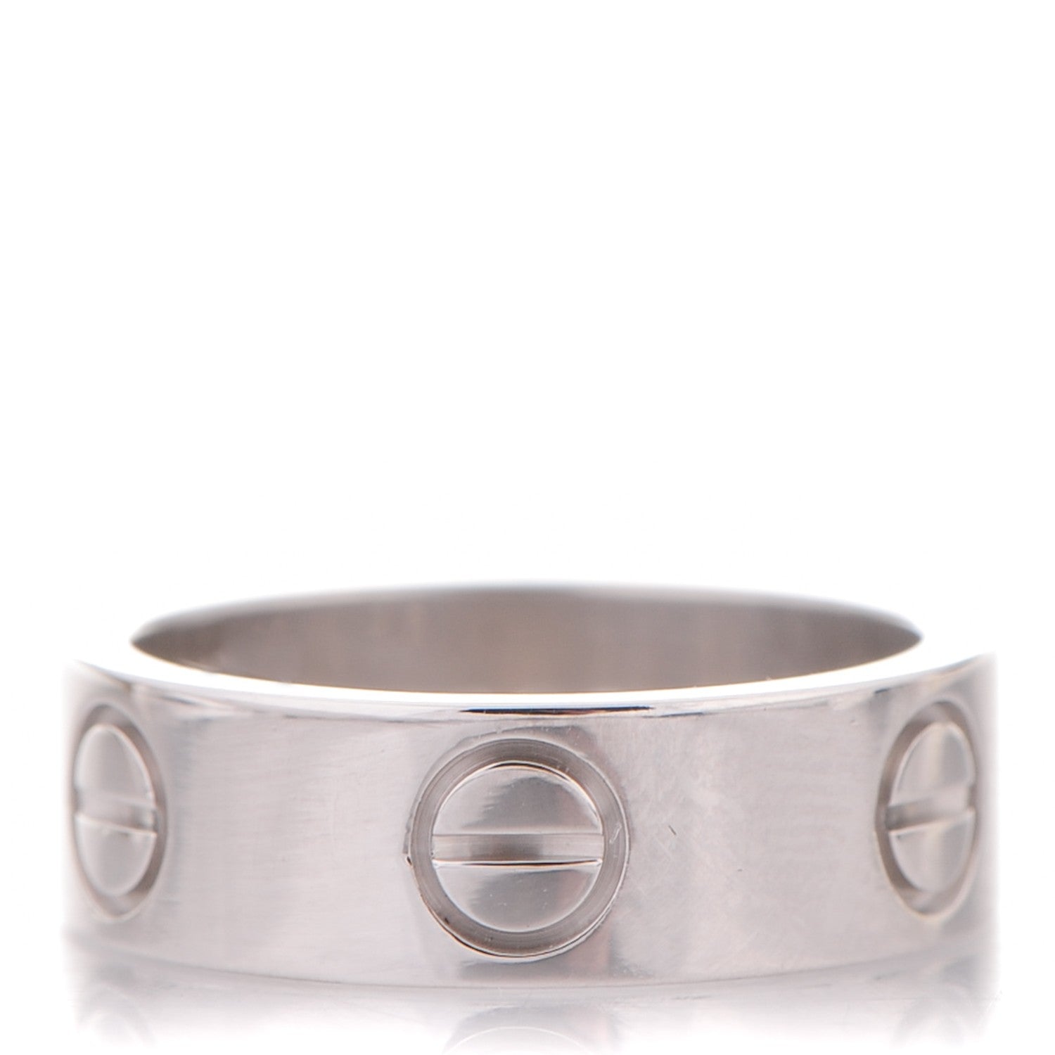 Cartier 18K White Gold 5.5mm LOVE Ring 48 4.5 1 of 5