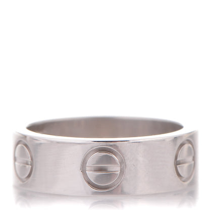 Cartier 18K White Gold 5.5mm LOVE Ring 48 4.5 1 of 5