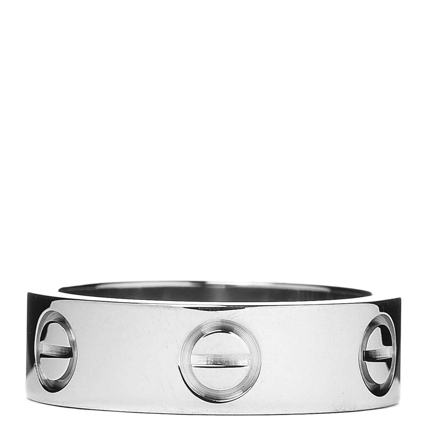 Cartier 18K White Gold 5.5mm LOVE Ring 50 5.25 1 of 5