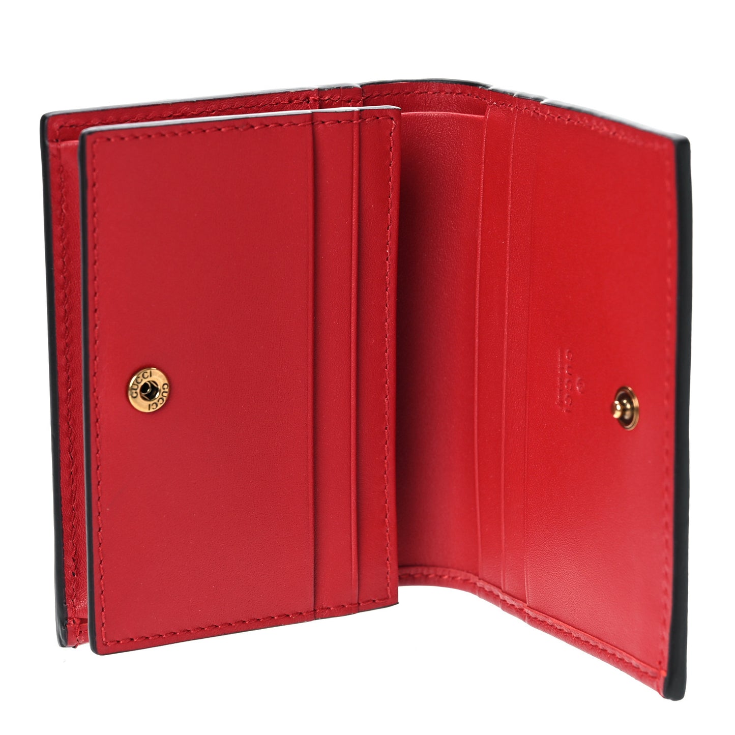 Calfskin Queen Margaret Card Case Wallet Blue Agata Hibiscus Red Mystic White