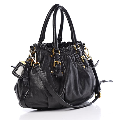 Prada Soft Calf Tote Black 4 of 15