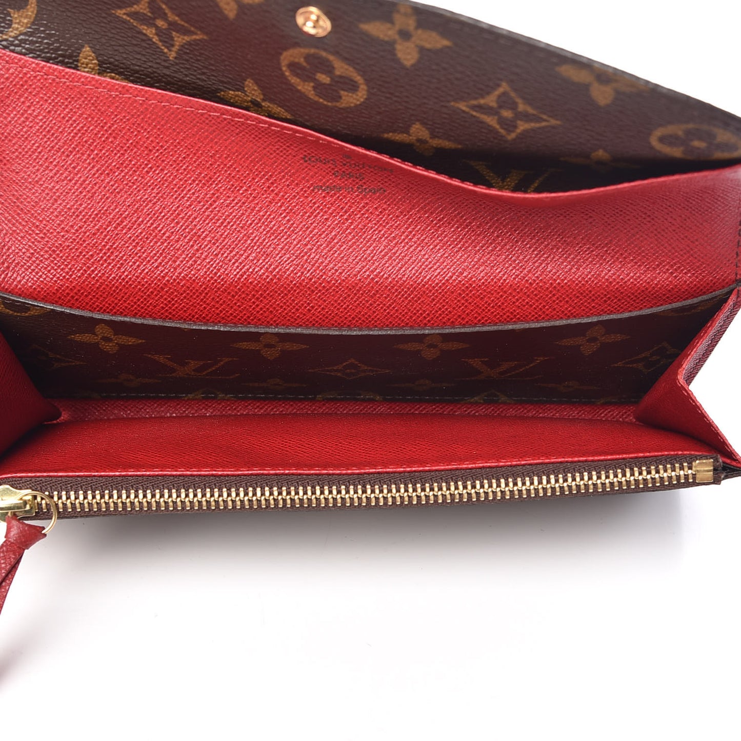 Monogram Emilie Wallet Red