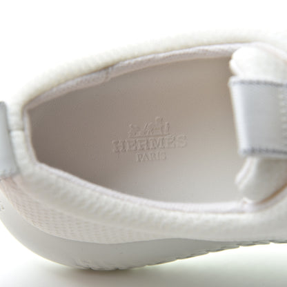Hermes Mesh Technical Canvas Womens Team Sneakers 39 White 7 of 8