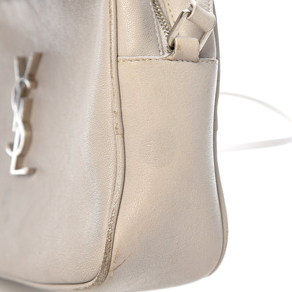 Saint Laurent Calfskin Monogram Lou Camera Bag Icy White 13 of 16