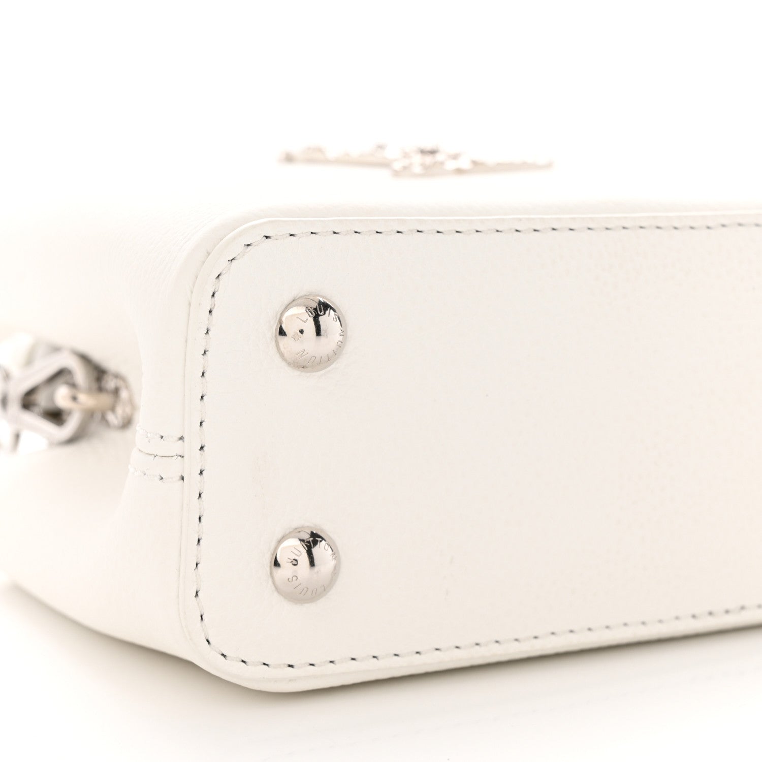 Louis Vuitton Taurillon Capucines East West Mini Optical White 9 of 11