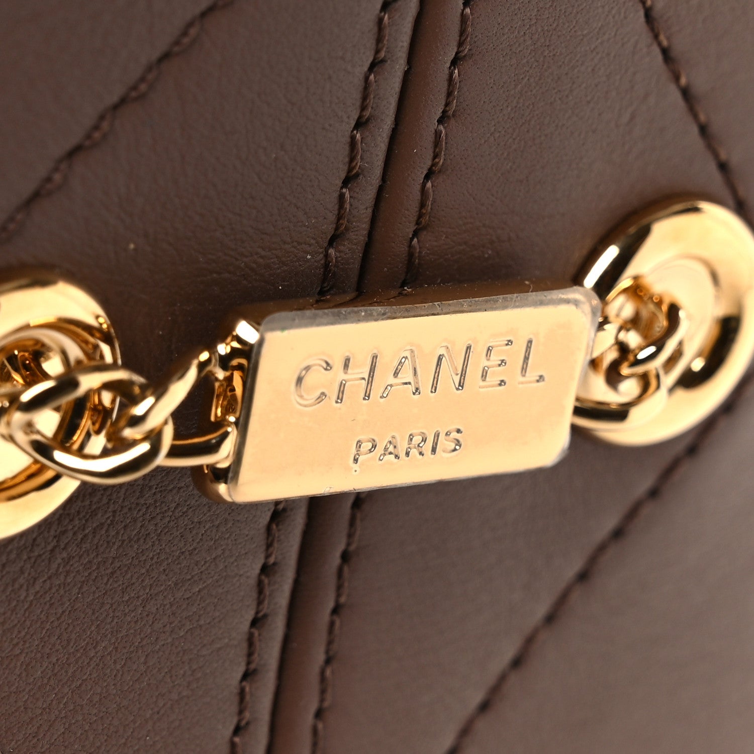 Chanel Calfskin Quilted Daily Trendy Shopping Bag Brown 11 of 11