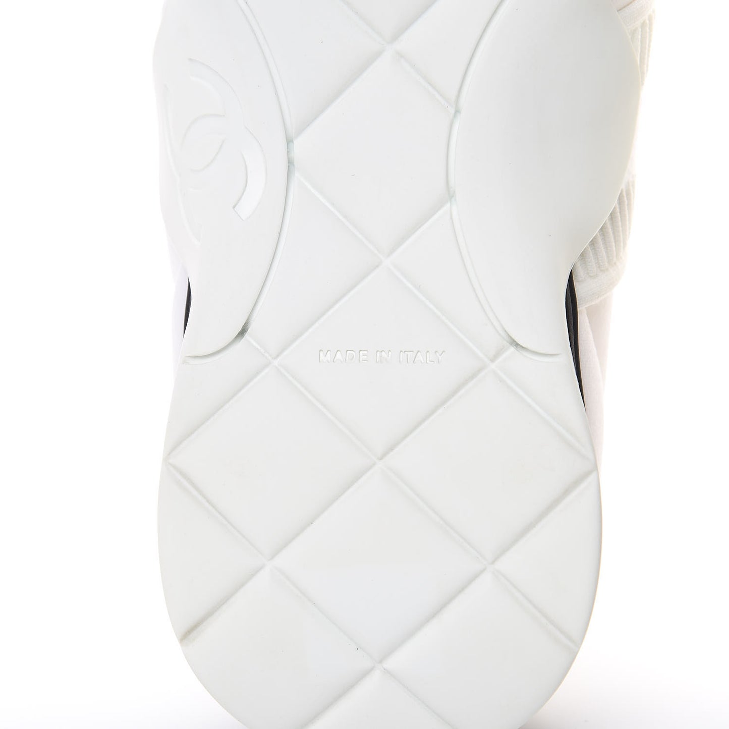 Stretch Fabric CC Sneakers 38 White