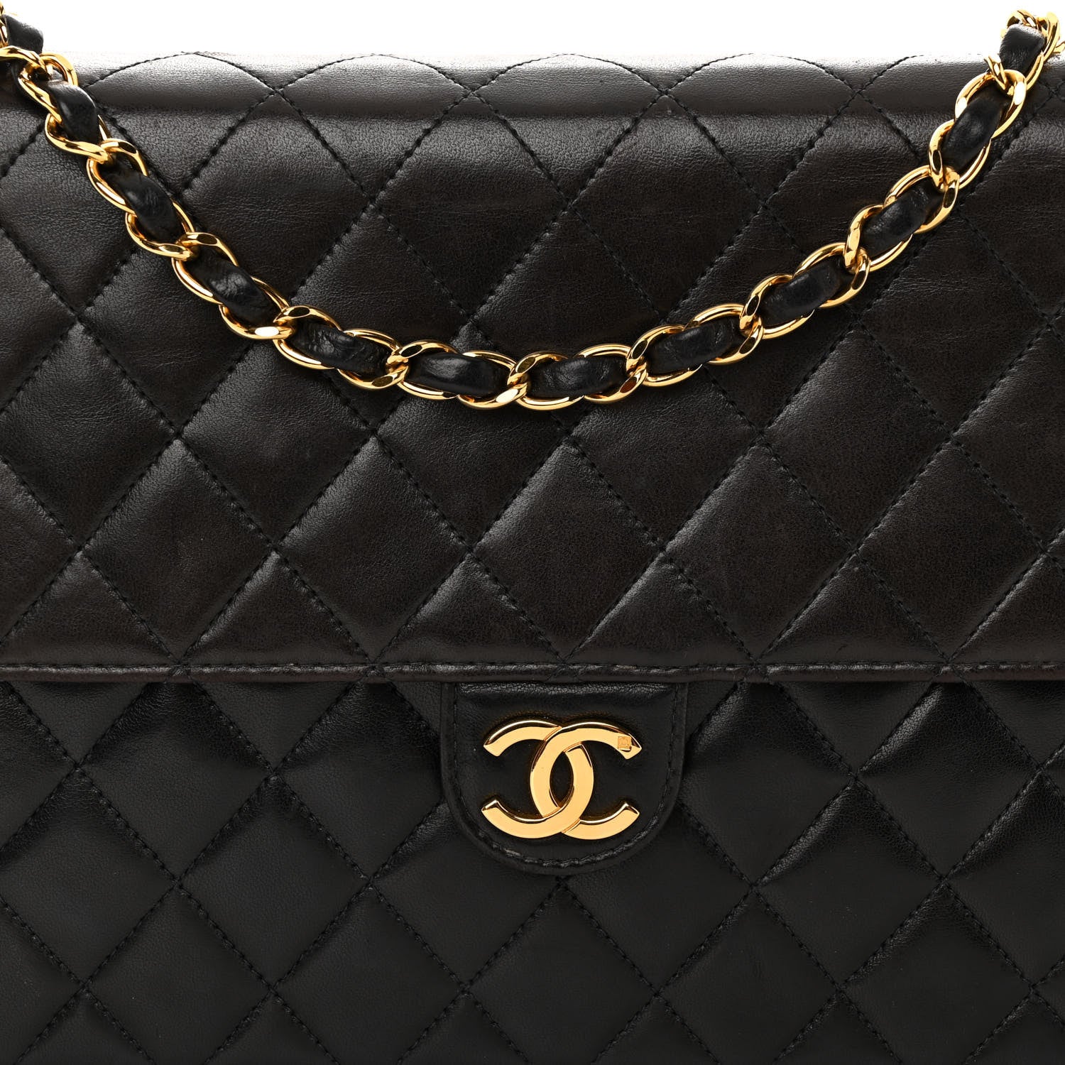 Chanel Lambskin Quilted Medium Single Flap Black 8 of 10