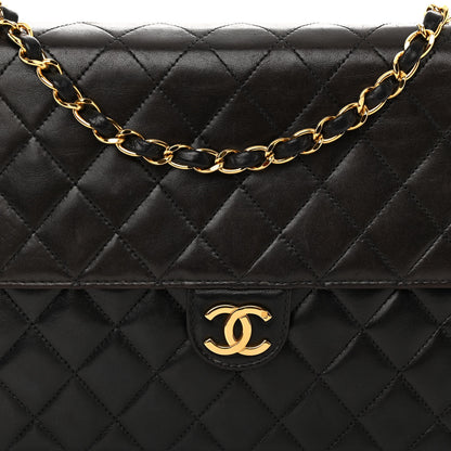 Chanel Lambskin Quilted Medium Single Flap Black 8 of 10