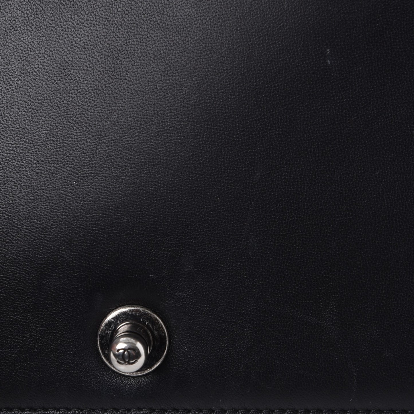 Lambskin Quilted Medium Boy Flap Black