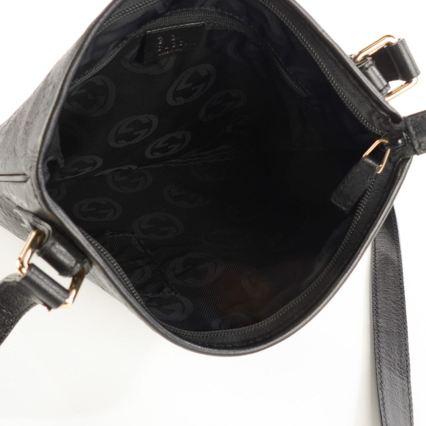 Guccissima Flat Messenger Bag Black