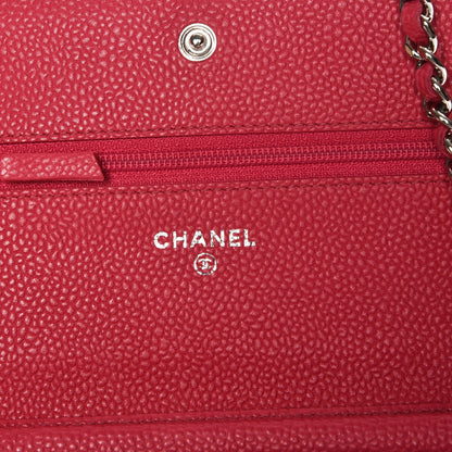 Chanel Caviar Wallet On Chain WOC Pink 6 of 9