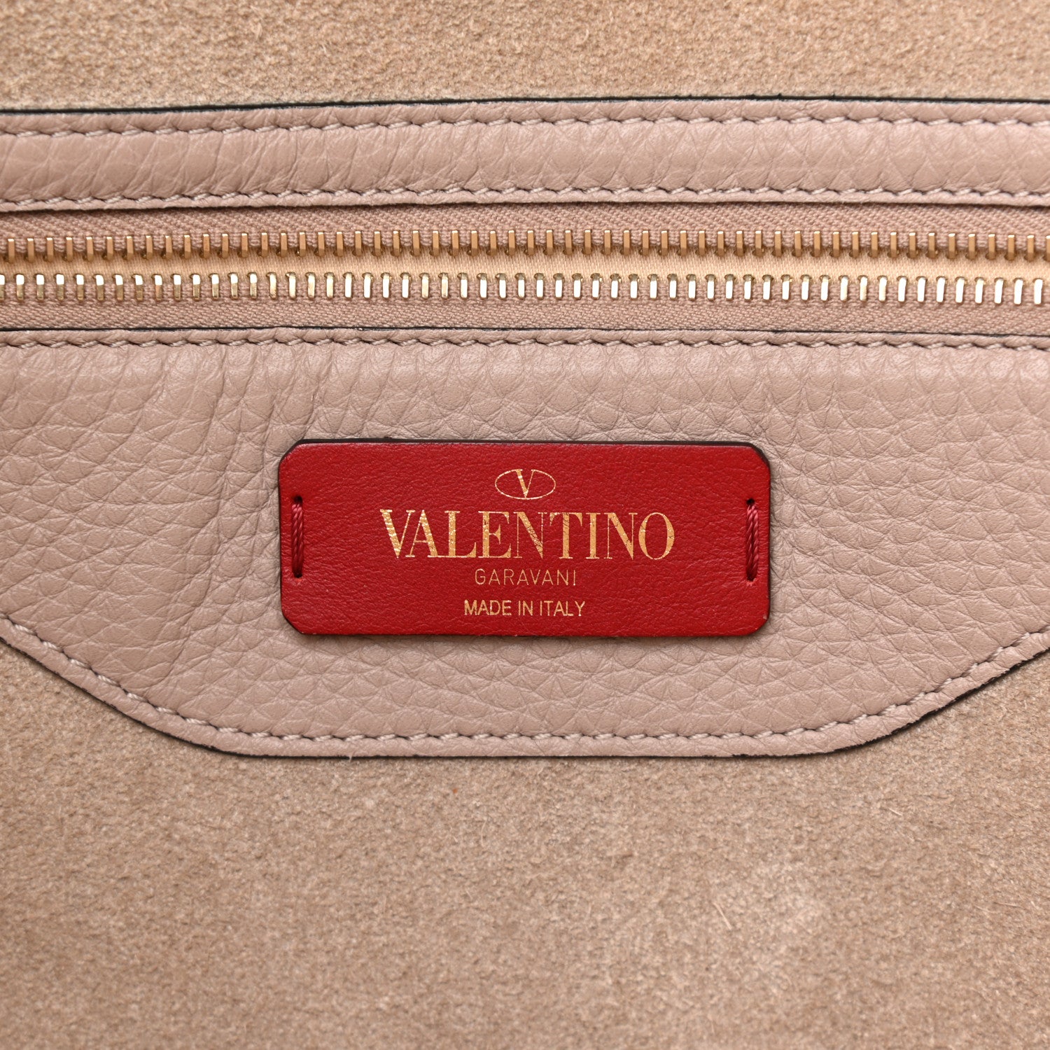 Valentino Garavani Grained Calfskin Rockstud Shoulder Tote Poudre 6 of 12