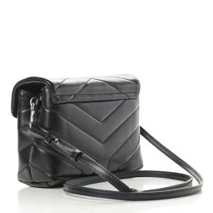 Saint Laurent Calfskin Y Quilted Monogram Toy Loulou Crossbody Bag Black 3 of 11
